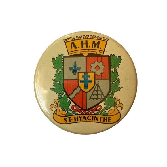 Vintage French Canadian Pins Lot of 3 Ontario St Hyacinthe Monteregienne Quebec - Picture 2 of 9